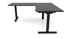 Standing Desks - Electronically Adjustable PBD Furniture 60in x 66in Corner Electronic Adjustable Height Sit-to-Stand L-Desk