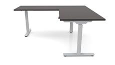 Standing Desks - Electronically Adjustable PBD Furniture 60in x 60in Corner Electronic Adjustable Height Sit-to-Stand L-Desk 