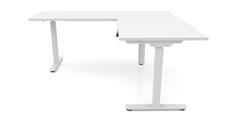 Standing Desks - Electronically Adjustable PBD Furniture 60in x 60in Corner Electronic Adjustable Height Sit-to-Stand L-Desk 