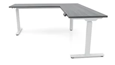 Standing Desks - Electronically Adjustable PBD Furniture 6ft x 78in Corner Electronic Adjustable Height Sit-to-Stand L-Desk 