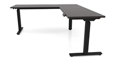 Standing Desks - Electronically Adjustable PBD Furniture 6ft x 78in Corner Electronic Adjustable Height Sit-to-Stand L-Desk