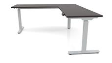 Standing Desks - Electronically Adjustable PBD Furniture 6ft x 78in Corner Electronic Adjustable Height Sit-to-Stand L-Desk 