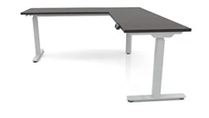 Standing Desks - Electronically Adjustable PBD Furniture 6ft x 6ft Corner Electronic Adjustable Height Sit-to-Stand L-Desk