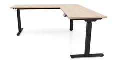 Standing Desks - Electronically Adjustable PBD Furniture 66in x 6ft Corner Electronic Adjustable Height Sit-to-Stand L-Desk