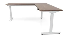 Standing Desks - Electronically Adjustable PBD Furniture 6ft x 6ft Corner Electronic Adjustable Height Sit-to-Stand L-Desk 