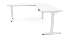 Standing Desks - Electronically Adjustable PBD Furniture 6ft x 6ft Corner Electronic Adjustable Height Sit-to-Stand L-Desk