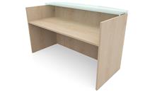 Reception Stand-Alone Desk PBD Furniture 72in x 30in Reception Desk with Glass Transaction Counter
