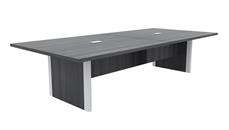 Conference Tables PBD Furniture 10ft Rectangular Shape Elliptical Base Conference Table with Metal Accents