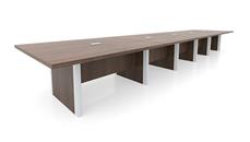 Conference Tables PBD Furniture 24ft Rectangular Shape Elliptical Base Conference Table with Metal Accents