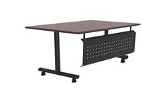 Training Tables PBD Furniture 6ft x 24in Black T-Leg Training Table with Modesty Panel