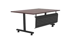 Training Tables PBD Furniture 66in x 30in Black T-Leg Training Table with Modesty Panel
