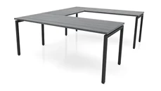 U Shaped Desk Shells PBD Furniture 60in x 96in OnTask U-Desk 