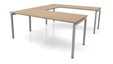 U Shaped Desk Shells PBD Furniture 60in x 96in OnTask U-Desk 