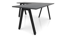 L Shaped Desk Shells PBD Furniture 72in x 78in Metal A-Leg L-Shaped Desk