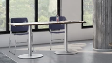 Cafeteria Tables PBD Furniture 30in x 60in Rectangular Standard Height Table with Brushed Aluminum Base