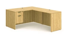 L Shaped Single Pedestal Desks PBD Furniture 72in x 66in Single Hanging Pedestal L-Desk
