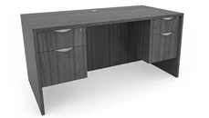 Stand-Alone Double Pedestal Desks PBD Furniture 60in W x 24in D Double Hanging Pedestal Desk