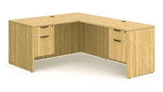 L Shaped Desks PBD Furniture 60in x 54in Double Hanging Pedestal L-Desk