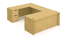 U Shaped Single Pedestal Desks PBD Furniture 72in x 96in Single FF Pedestal U-Desk