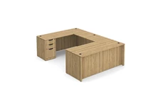 U Shaped Double Pedestal Desks PBD Furniture 72in x 101in Double Box/Box/File Pedestal U-Desk