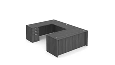 U Shaped Double Pedestal Desks PBD Furniture 72in x 101in Double Box/Box/File Pedestal U-Desk