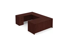 U Shaped Double Pedestal Desks PBD Furniture 72in x 101in Double Box/Box/File Pedestal U-Desk