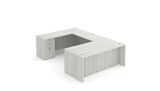 U Shaped Double Pedestal Desks PBD Furniture 72in x 101in Double Box/Box/File Pedestal U-Desk
