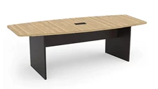 Conference Tables PBD Furniture 8ft Two-Tone Boat Shaped Slab Base Conference Table