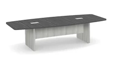 Conference Tables PBD Furniture 10ft Two-Tone Boat Shaped Slab Base Conference Table