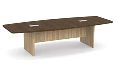 Conference Tables PBD Furniture 10ft Two-Tone Boat Shaped Slab Base Conference Table