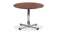 Cafeteria Tables PBD Furniture 36in Round Cafe Height Table with Silver Base