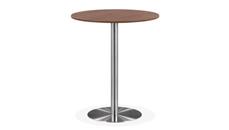 Cafeteria Tables PBD Furniture 36in Round Cafe Height Table with Brushed Aluminum Base