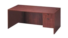 Stand-Alone Single Pedestal Desks PBD Furniture 60in x 24in Single Pedestal Credenza