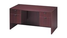Stand-Alone Double Pedestal Desks PBD Furniture 72in x 30in Double Hanging Pedestal Desk