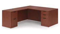 L Shaped Double Pedestal Desks PBD Furniture 66in x 72in Double Pedestal L-Shaped Desk