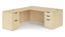 L Shaped Double Pedestal Desks PBD Furniture 72in x 84in L-Shaped Desk
