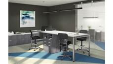Benching PBD Furniture 4 Person Workstation