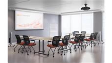 Training Tables PBD Furniture 60in W Training Tables (5) and Mobile White Board
