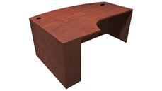 Stand-Alone Desk Shells PBD Furniture Bow Front Desk Shell with Left Extension
