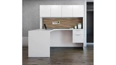 L Shaped Desks with Hutch PBD Furniture 66in x 66in L Shaped Desk Unit