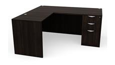 L Shaped Desks Office Source Furniture 66in x 77in Single Pedestal L-Shaped Desk