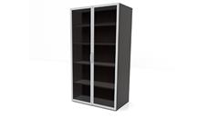 Storage Cabinets PBD Furniture 65-1/2in H Frosted Glass Door Storage Cabinet