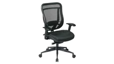 Ergonomic Task Chairs WFB Designs Executive Chair with Mesh Back and Leather Seat