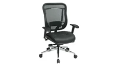Ergonomic Task Chairs WFB Designs Big & Tall Mesh Back and Leather Seat Executive Chair