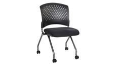 Nesting Chairs WFB Designs Plastic Vent Back Armless Nesting Chair - Black