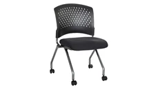 Nesting Chairs WFB Designs Plastic Vent Back Armless Nesting Chair - Black