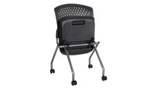 Nesting Chairs WFB Designs Plastic Vent Back Armless Nesting Chair with Enhanced Fabric Seat