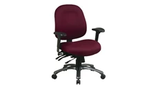 Ergonomic Task Chairs Office Star Mid Back Ergonomic Multi-Function Fabric Seat and Back Office Chair