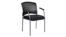 Lobby & Guest Chairs - Metal WFB Designs Plastic Vent Back Guest Chair with Arms and Enhanced Fabric Seat