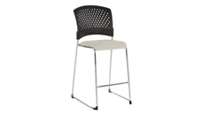 Stools WFB Designs Plastic Vent Back Stool with Enhanced Fabric Seat